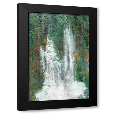 Waterfall in Paradise II Black Modern Wood Framed Art Print with Double Matting by Bramma, Lila