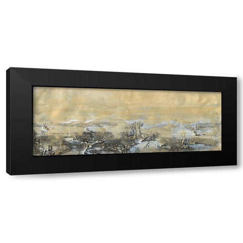 Gold Horizon II Black Modern Wood Framed Art Print with Double Matting by Bramma, Lila
