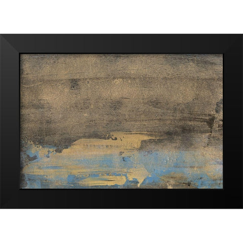 Bronze and Blue I Black Modern Wood Framed Art Print by Bramma, Lila