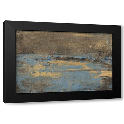 Bronze and Blue II Black Modern Wood Framed Art Print with Double Matting by Bramma, Lila