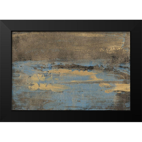 Bronze and Blue II Black Modern Wood Framed Art Print by Bramma, Lila