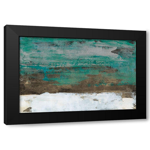 Patina Shimmer I Black Modern Wood Framed Art Print by Bramma, Lila