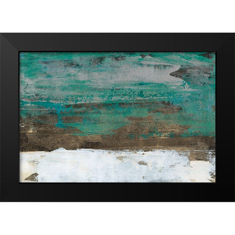 Patina Shimmer I Black Modern Wood Framed Art Print by Bramma, Lila
