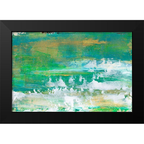 Chartreuse and Aqua I Black Modern Wood Framed Art Print by Bramma, Lila