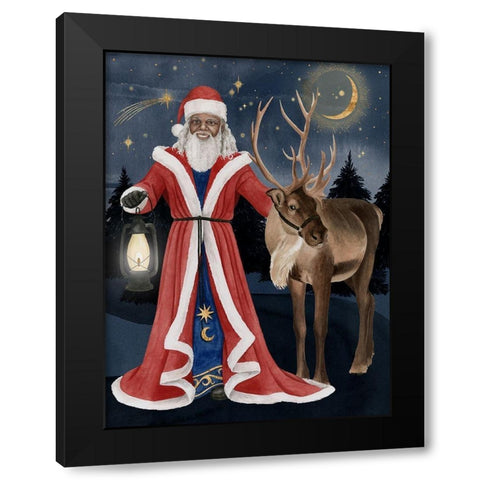 Celestial Christmas I Black Modern Wood Framed Art Print with Double Matting by Popp, Grace