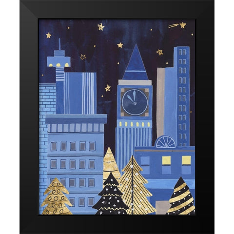 Holiday Night I Black Modern Wood Framed Art Print by Wang, Melissa