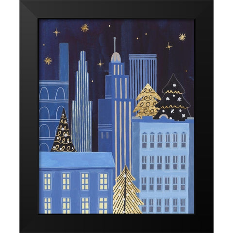 Holiday Night III Black Modern Wood Framed Art Print by Wang, Melissa