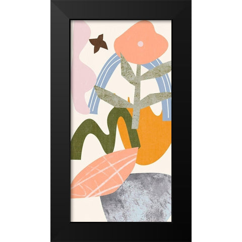 Lunar Flower V Black Modern Wood Framed Art Print by Wang, Melissa