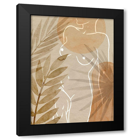 Terracotta Shadows II Black Modern Wood Framed Art Print with Double Matting by Popp, Grace