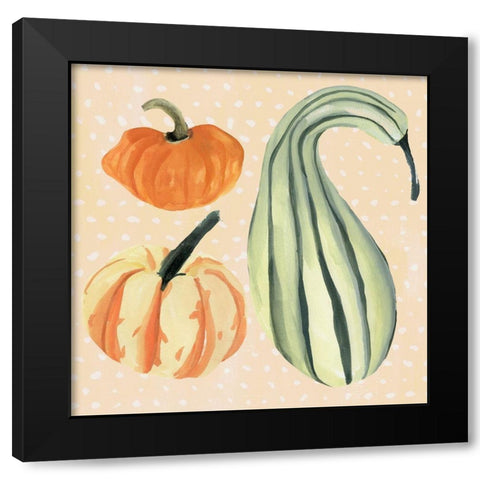 Decorative Gourd III Black Modern Wood Framed Art Print with Double Matting by Warren, Annie