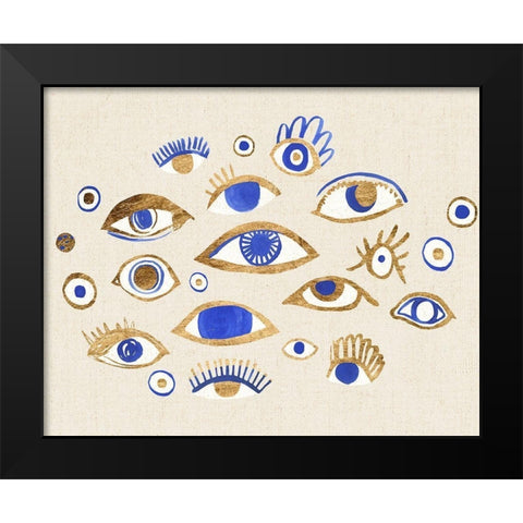 Weave of Intuition I Black Modern Wood Framed Art Print by Warren, Annie