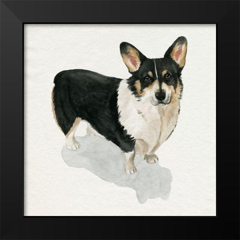 Pup for the Queen I Black Modern Wood Framed Art Print by Popp, Grace
