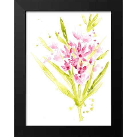 Fuchsia Impulse II Black Modern Wood Framed Art Print by Vess, June Erica