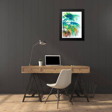 Tropical Glow I Black Modern Wood Framed Art Print by Saunders, Alonzo