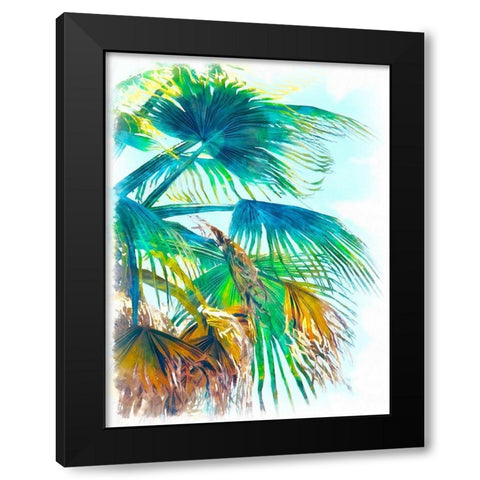 Tropical Glow I Black Modern Wood Framed Art Print with Double Matting by Saunders, Alonzo