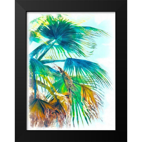 Tropical Glow I Black Modern Wood Framed Art Print by Saunders, Alonzo