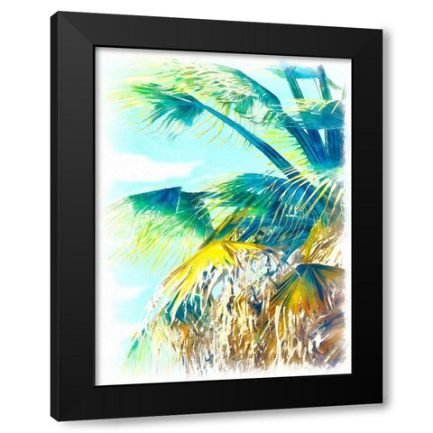 Tropical Glow II Black Modern Wood Framed Art Print with Double Matting by Saunders, Alonzo