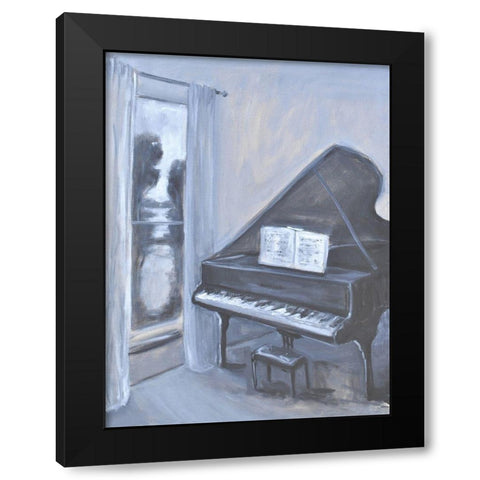 Piano Blues IV Black Modern Wood Framed Art Print by Stevens, Allayn
