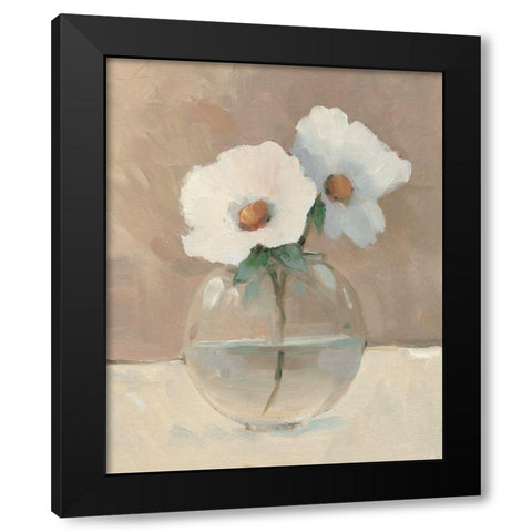 Glass Globe Still Life II Black Modern Wood Framed Art Print by OToole, Tim