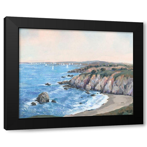 Ocean Bay II Black Modern Wood Framed Art Print with Double Matting by OToole, Tim