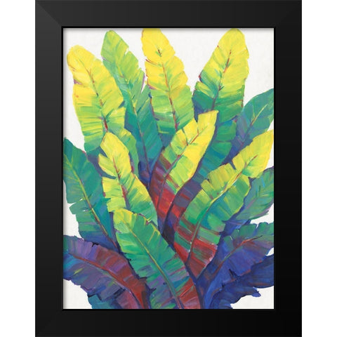 Sunlit Banana Leaves I Black Modern Wood Framed Art Print by OToole, Tim