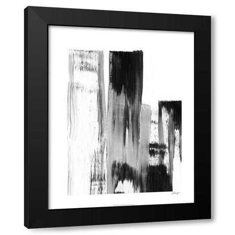 Night City II Black Modern Wood Framed Art Print with Double Matting by Harper, Ethan