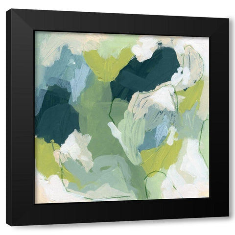 Emerald Storm III Black Modern Wood Framed Art Print by Vess, June Erica