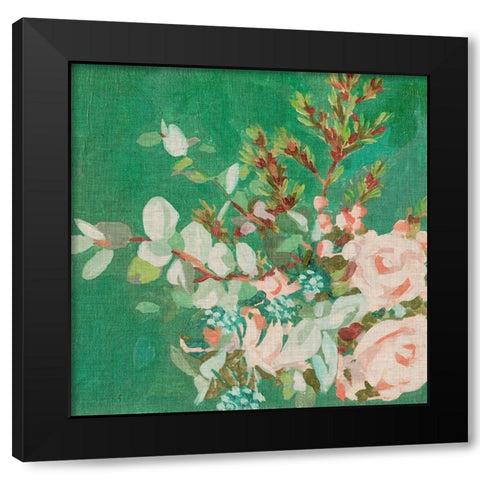 Hello Spring II Black Modern Wood Framed Art Print with Double Matting by Wang, Melissa