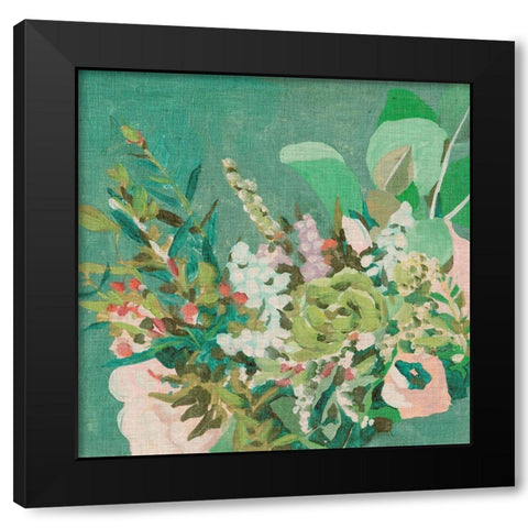 Hello Spring III Black Modern Wood Framed Art Print with Double Matting by Wang, Melissa