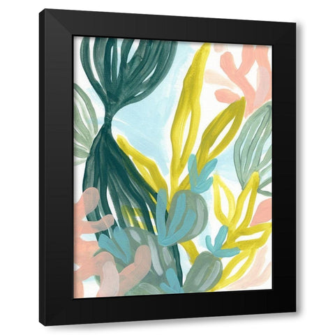 Coral Garden I Black Modern Wood Framed Art Print with Double Matting by Vess, June Erica