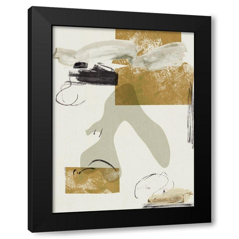 Over the Line I Black Modern Wood Framed Art Print with Double Matting by Wang, Melissa