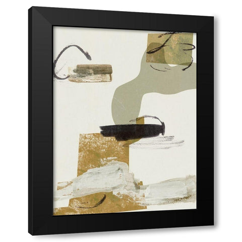 Over the Line II Black Modern Wood Framed Art Print with Double Matting by Wang, Melissa