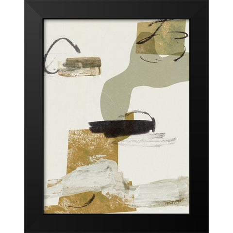 Over the Line II Black Modern Wood Framed Art Print by Wang, Melissa