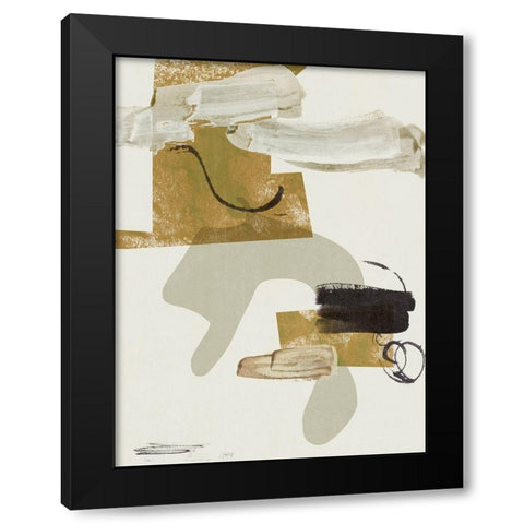 Over the Line III Black Modern Wood Framed Art Print with Double Matting by Wang, Melissa