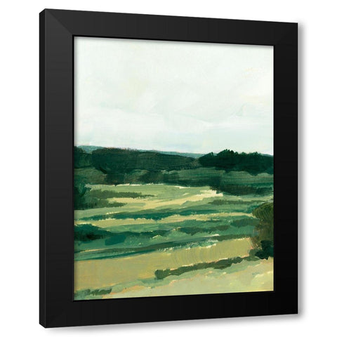 Treeline Vista I Black Modern Wood Framed Art Print with Double Matting by Barnes, Victoria