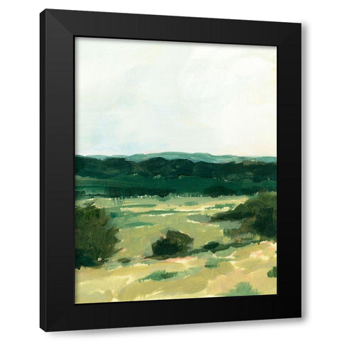 Treeline Vista II Black Modern Wood Framed Art Print with Double Matting by Barnes, Victoria