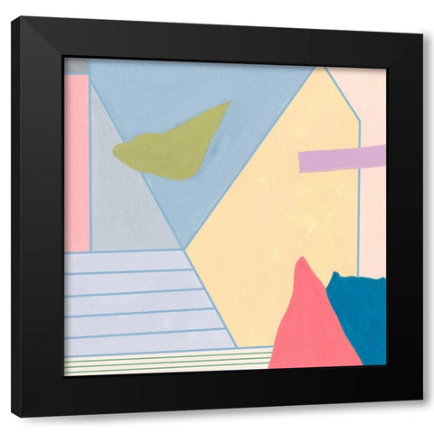 Radiant Light I Black Modern Wood Framed Art Print with Double Matting by Wang, Melissa