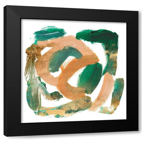 Stroll I Black Modern Wood Framed Art Print with Double Matting by Wang, Melissa