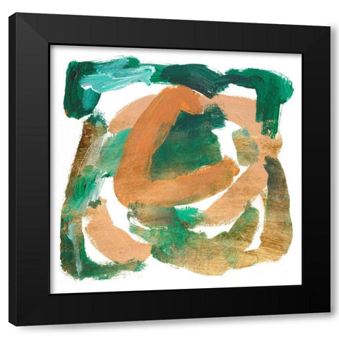 Stroll III Black Modern Wood Framed Art Print with Double Matting by Wang, Melissa