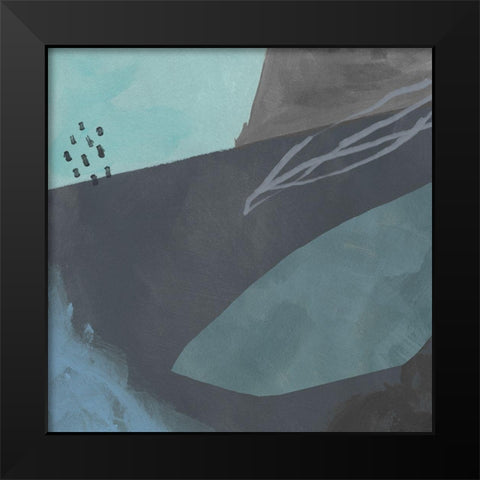 Steely Abstract II Black Modern Wood Framed Art Print by Green, Jacob