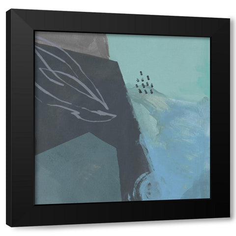 Steely Abstract III Black Modern Wood Framed Art Print by Green, Jacob