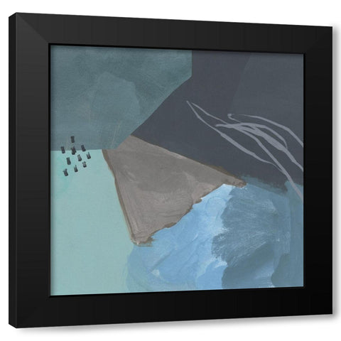 Steely Abstract IV Black Modern Wood Framed Art Print with Double Matting by Green, Jacob