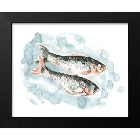 Pisces Pair II Black Modern Wood Framed Art Print by Caroline, Emma