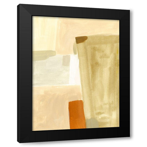 Neutral Block I Black Modern Wood Framed Art Print with Double Matting by Barnes, Victoria