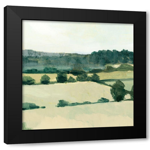 Textured Countryside I Black Modern Wood Framed Art Print with Double Matting by Barnes, Victoria