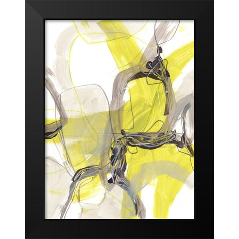 Cement Citron II Black Modern Wood Framed Art Print by Vess, June Erica