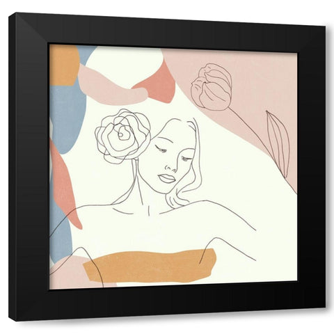 Floral Fantasies IV Black Modern Wood Framed Art Print by Wang, Melissa