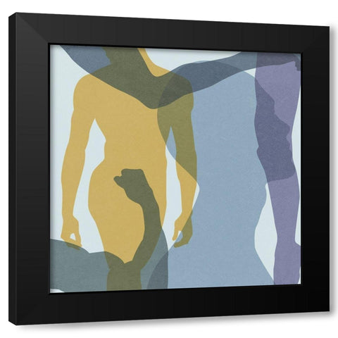 Golden Dream II Black Modern Wood Framed Art Print with Double Matting by Wang, Melissa