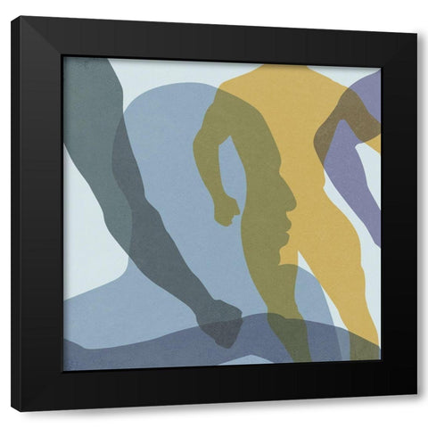 Golden Dream V Black Modern Wood Framed Art Print with Double Matting by Wang, Melissa