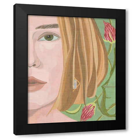 Morning Portrait I Black Modern Wood Framed Art Print with Double Matting by Wang, Melissa